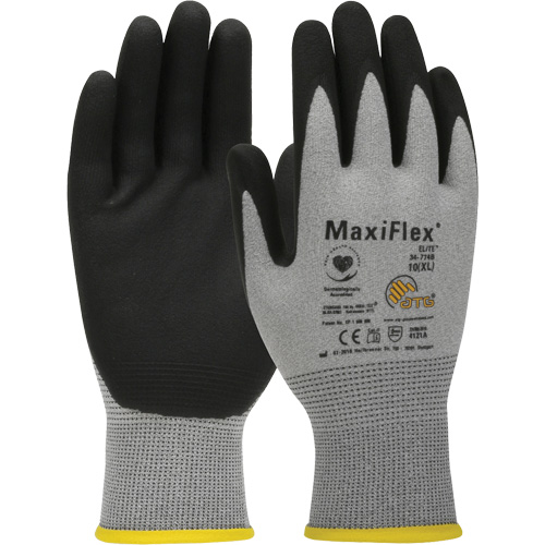 Gants compatibles avec les &eacute;crans tactiles ultral&eacute;gers ATG MaxiFlex Elite, Grand, R&ecirc;vetement Nitrile, Calibre 18, Enveloppe en Nylon FMT Sales Ltd