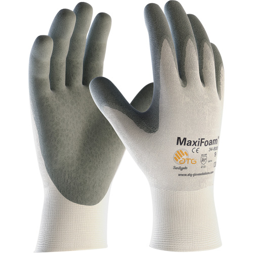 Gants en tricot sans couture de qualit&eacute; sup&eacute;rieure ATG MaxiFoam, Grand, R&ecirc;vetement Nitrile, Calibre 15, Enveloppe en Nylon FMT Sales Ltd