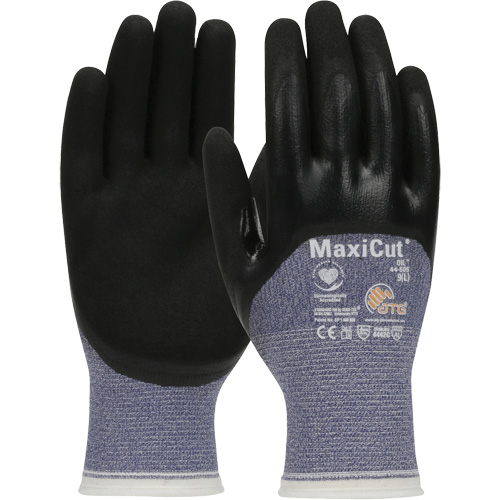 ATG MaxiCut&reg; Oil Cut-Resistant Gloves, Size Large, 15 Gauge, Nitrile Coated, Engineered Yarn Shell, ASTM ANSI Level A3/EN 388 Level 4/EN 388 Level C FMT Sales Ltd