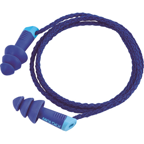 Bouchons d'oreilles r&eacute;utilisables et d&eacute;tectables Alphas, Avec cordon, Taille unique, Vrac - Sac en poly, NRR dB 27 FMT Sales Ltd