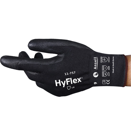 Gants r&eacute;sistant aux coupures Hyflex 11-757, Taille 7, Calibre 18, Rev&ecirc;tement Polyur&eacute;thane, Enveloppe en Intercept, ASTM ANSI niveau A7/EN 388 niveau F FMT Sales Ltd