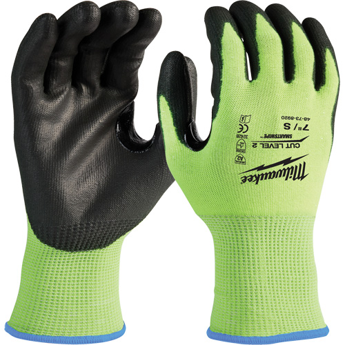Gants haute visibilit&eacute; r&eacute;sistant aux coupures, Taille Petit, Calibre 15, Rev&ecirc;tement Nitrile/Polyur&eacute;thane, Enveloppe en Poly&eacute;thyl&egrave;ne, ANSI/ISEA 105 niveau 2 FMT Sales Ltd