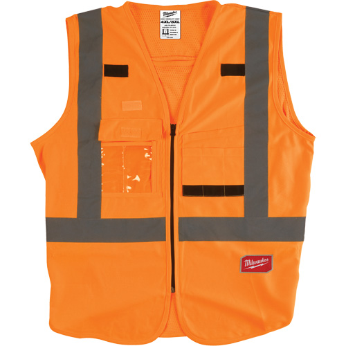 Safety Vest, High Visibility Orange, 4X-Large/5X-Large FMT Sales Ltd