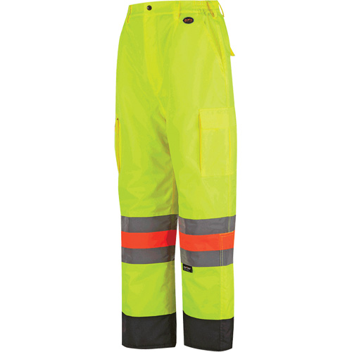6041 Pantalon de contr&ocirc;le de la circulation pour l'hiver qu&eacute;b&eacute;cois, Polyester, T-petit, Jaune lime haute visibilit&eacute; FMT Sales Ltd