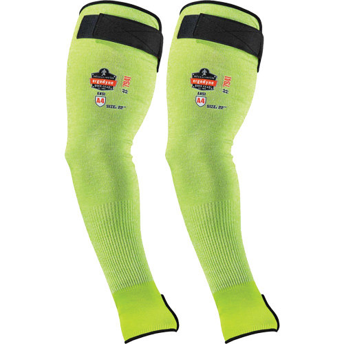 ProFlex 7941-PR Cut-Resistant Protective Arm Sleeve, TenaLux, 18", ASTM ANSI Level A4/EN 388 Level D, High Visibility Lime FMT Sales Ltd