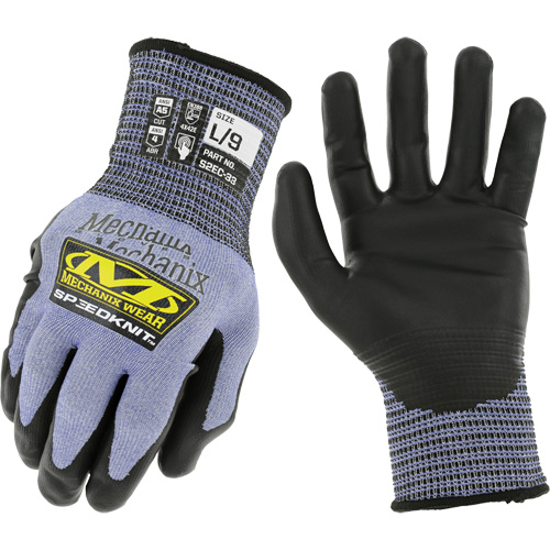 Speedknit S2EC33 Cut-Resistant Gloves, Size Medium/8, 18 Gauge, Urethane Coated, HPPE/Tungsten Shell, ASTM ANSI Level A5/EN 388 Level D FMT Sales Ltd