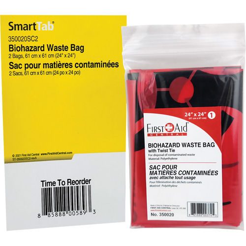 Recharge de sacs &agrave; d&eacute;chets SmartCompliance, Biorisque, 24" lo x 24" la FMT Sales Ltd