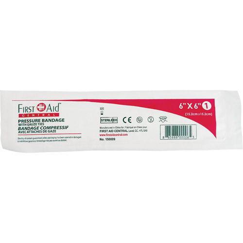 Pansement compressif st&eacute;rile, 6" lo x 6" la FMT Sales Ltd