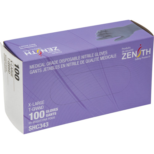 Medical Grade Disposable Gloves, X-Large, Nitrile, 6-mil, Powder-Free, Black, Class 2 FMT Sales Ltd