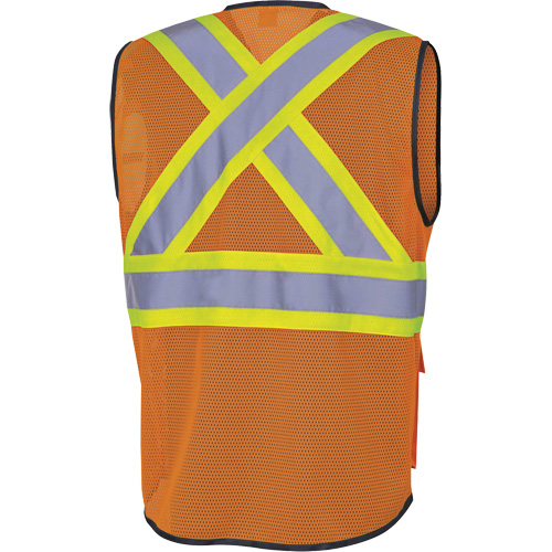 6960 Front Mesh Safety Vest, High Visibility Orange, Medium, Polyester FMT Sales Ltd