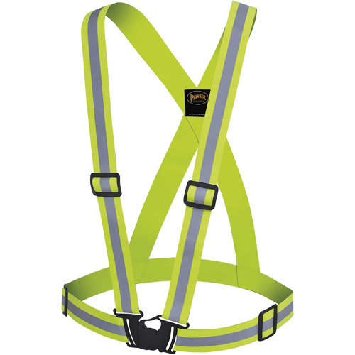 5497 Bretelles de s&eacute;curit&eacute;, Jaune lime haute visibilit&eacute;, Couleur r&eacute;fl&eacute;chissante Argent, Taille unique FMT Sales Ltd