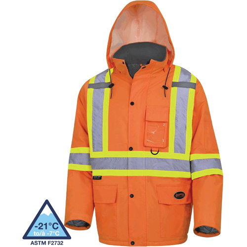 5030 Waterproof Quilted Safety Parka, High Visibility Orange, Small FMT Sales Ltd