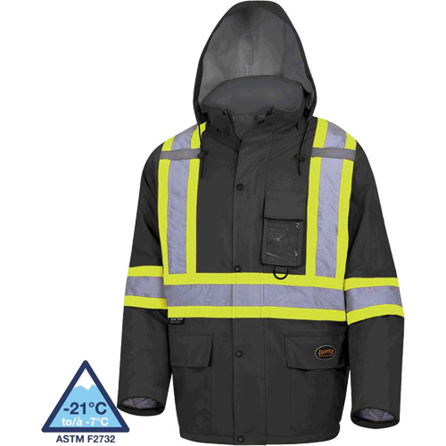 5031BK Waterproof Quilted Safety Parka, Black, Small FMT Sales Ltd