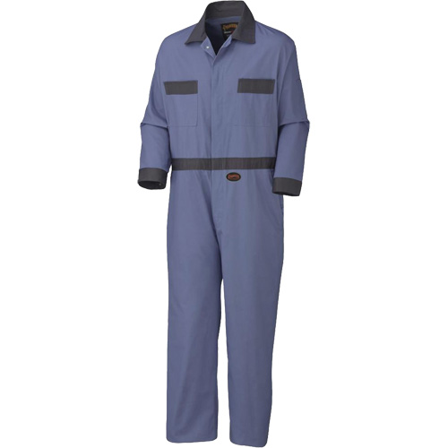 5133 Coveralls with Concealed Brass Buttons, Men's, Navy Blue, Size 36 FMT Sales Ltd