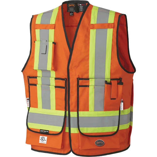 7732 Veste d'arpenteur ignifuge et r&eacute;sistant aux arcs &eacute;lectriques FR-Tech, Petit, Orange haute visibilit&eacute;, 9,7 cal/cm² FMT Sales Ltd