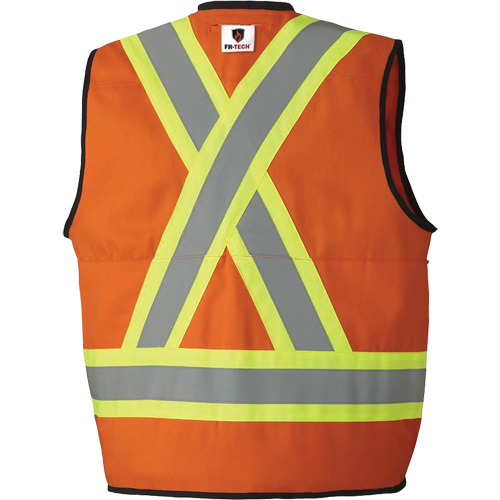 7732 Veste d'arpenteur ignifuge et r&eacute;sistant aux arcs &eacute;lectriques FR-Tech, Petit, Orange haute visibilit&eacute;, 9,7 cal/cm² FMT Sales Ltd