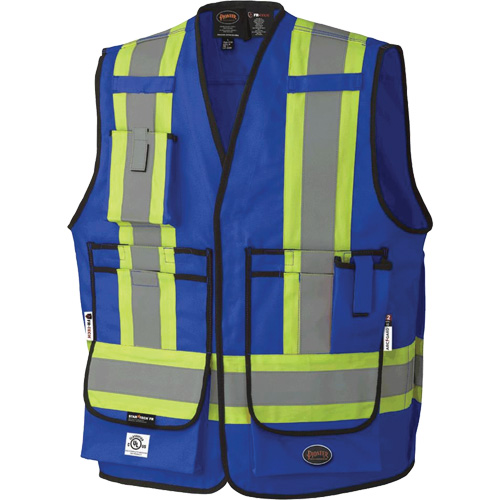 7733 Veste d'arpenteur ignifuge et r&eacute;sistant aux arcs &eacute;lectriques FR-Tech, Petit, Bleu royal, 9,7 cal/cm² FMT Sales Ltd