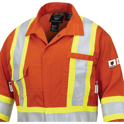 7702W FR-Tech&reg; Women's FR/Arc-Rated Coveralls, Size X-Small, High Visibility Orange, 10 cal/cm² FMT Sales Ltd