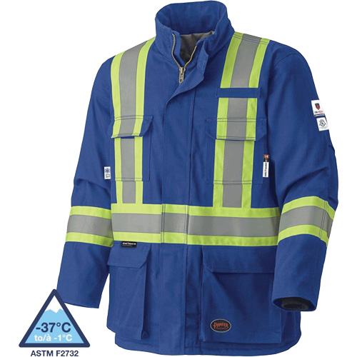 5523 Flame-Resistant Safety Parka, Small, Royal Blue, 58 cal/cm² FMT Sales Ltd