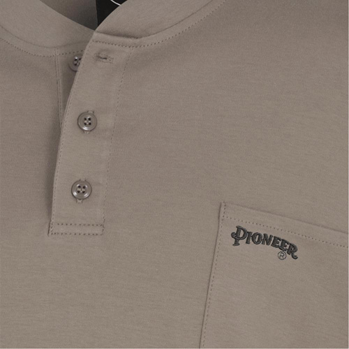 331 Chandail Henley en tricot interlock ignifuge, Petit, Beige FMT Sales Ltd