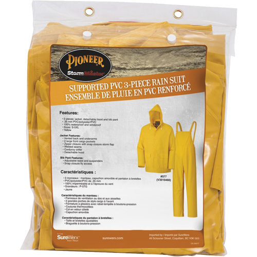 577 V&ecirc;tements imperm&eacute;ables 3 morceaux, Polyester/PVC, 6T-Grand, Jaune FMT Sales Ltd