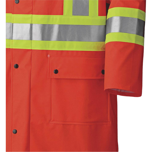 5896 Manteau long imperm&eacute;able et ignifuge, Petit, Orange haute visibilit&eacute; FMT Sales Ltd