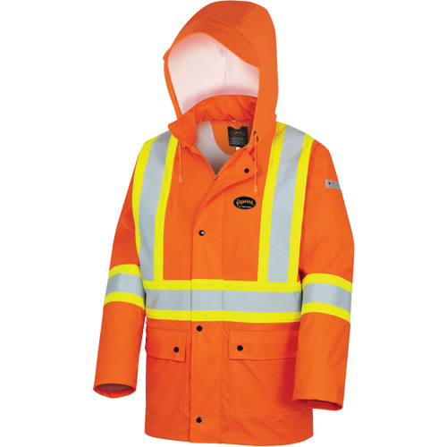 5892PKT Veste de s&eacute;curit&eacute; imperm&eacute;able &agrave; haute visibilit&eacute; ignifuge, T-petit, Orange haute visibilit&eacute; FMT Sales Ltd