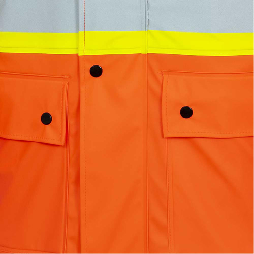 5892PKT Veste de s&eacute;curit&eacute; imperm&eacute;able &agrave; haute visibilit&eacute; ignifuge, T-petit, Orange haute visibilit&eacute; FMT Sales Ltd