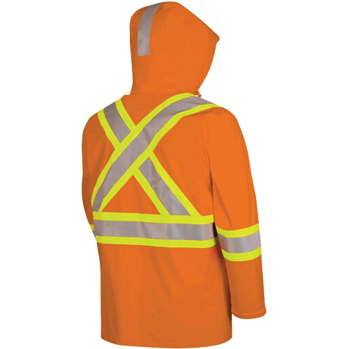 5880 Manteau de pluie ignifuge et protection contre les &eacute;clats d'arc &eacute;lectrique, T-petit, Orange haute visibilit&eacute;, 10 cal/cm² FMT Sales Ltd
