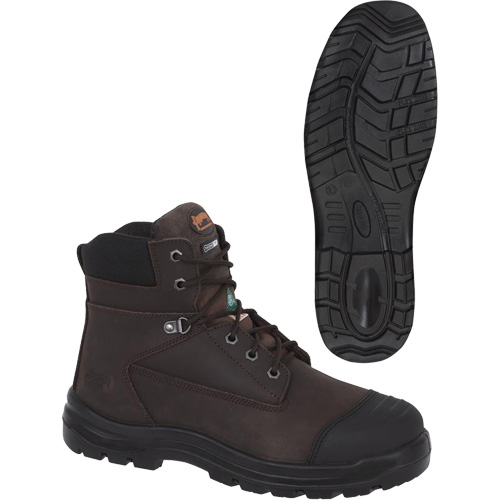 1026 Brown 6" Work Boots, Leather, Steel Toe, Size 10 FMT Sales Ltd