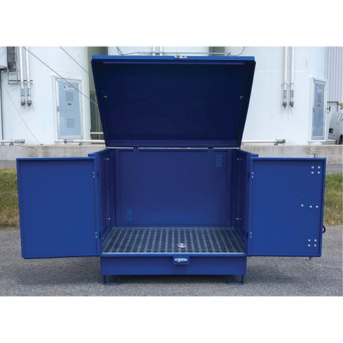 Palette de d&eacute;versement en acier avec couvercle rigide S-4 Ultra, 61" lo x 54,4" la x 52" h, Capacit&eacute; de charge 4700 lb FMT Sales Ltd