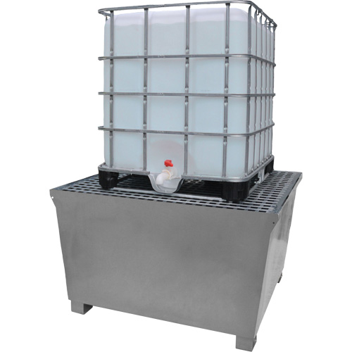 Ultra-IBC Spill Pallet en acier, Capacit&eacute; de d&eacute;versement 370 gal. US, 57,6" x 34,7" x 56,9" FMT Sales Ltd