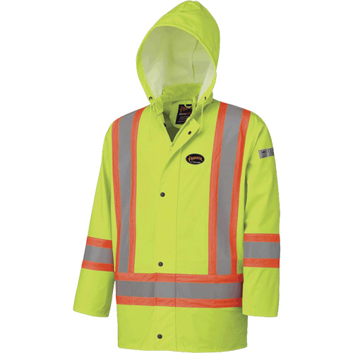 5894 Veste imperm&eacute;able r&eacute;sistant &agrave; la flamme, 2T-Grand, Jaune lime haute visibilit&eacute; FMT Sales Ltd