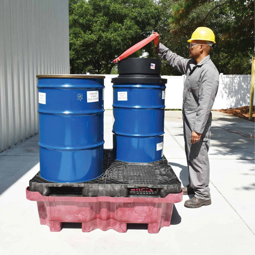 Ultra-Spill King palette de d&eacute;versement &agrave; pont plat, 4 barils, Capacit&eacute; de d&eacute;versement 85 gal. US, 51" x 51" x 17,5" FMT Sales Ltd