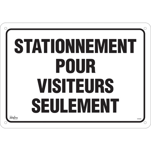Enseigne  Stationnement pour visiteurs , 14" x 20", Aluminium, Français FMT Sales Ltd