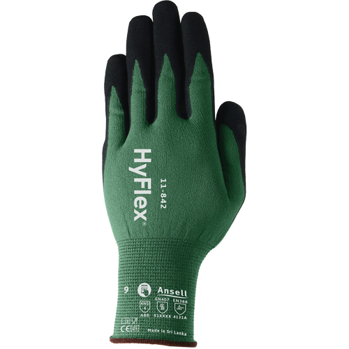HyFlex&reg; 11-842 Sustainable Multi-Purpose Gloves, 5, Foam Nitrile Coating, 15 Gauge, Nylon Shell FMT Sales Ltd