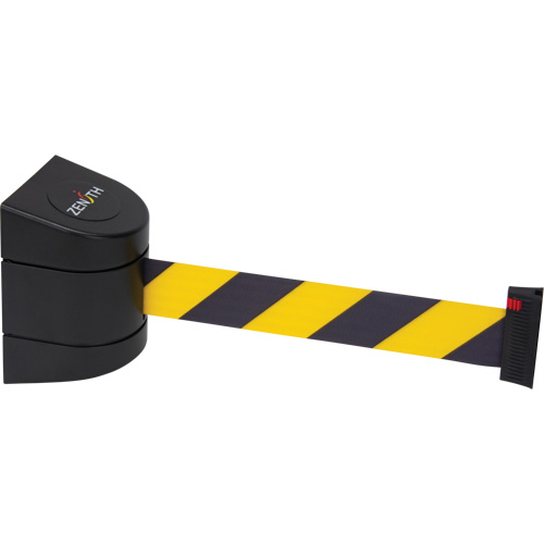 Magnetic Wall Mount Barrier with Magnetic Tape, Plastic, Magnetic Mount, 15', Black and Yellow Tape FMT Sales Ltd
