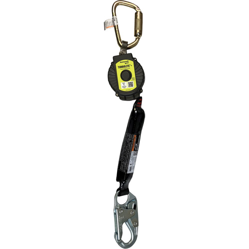 Limiteur de chute personnel TurboLite+ Miller, 6', Sangles, Stationnaire FMT Sales Ltd