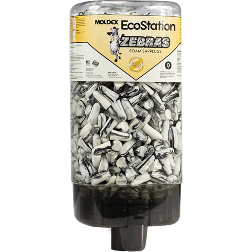 Distributeur de bouchons d'oreilles EcoStation avec des bouchons d'oreilles Zebras FMT Sales Ltd