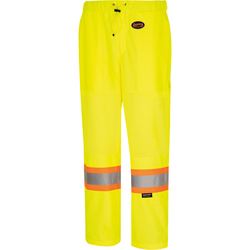 5999PW Pantalon de s&eacute;curit&eacute; routi&egrave;re pour femmes, Polyester, T-petit, Jaune lime haute visibilit&eacute; FMT Sales Ltd