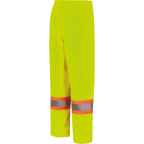 5629W Pantalon &agrave; bavette imperm&eacute;able pour femmes, Polyester/Polyur&eacute;thane, T-petit, Jaune lime haute visibilit&eacute; FMT Sales Ltd