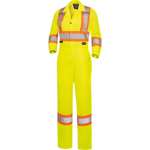 5999AW Women's High-Visibility Traffic Safety Coveralls, X-Small, High Visibility Lime-Yellow FMT Sales Ltd