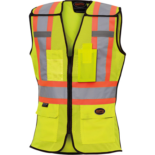 489 Women's High-Visibility Safety Tear-Away Vest, High Visibility Lime-Yellow, X-Small, Polyester FMT Sales Ltd