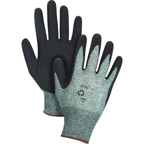Gants &eacute;cologiques enduits &agrave; prise cr&ecirc;p&eacute;e, 9, R&ecirc;vetement Mousse de latex, Calibre 15, Enveloppe en Nylon/rPET FMT Sales Ltd