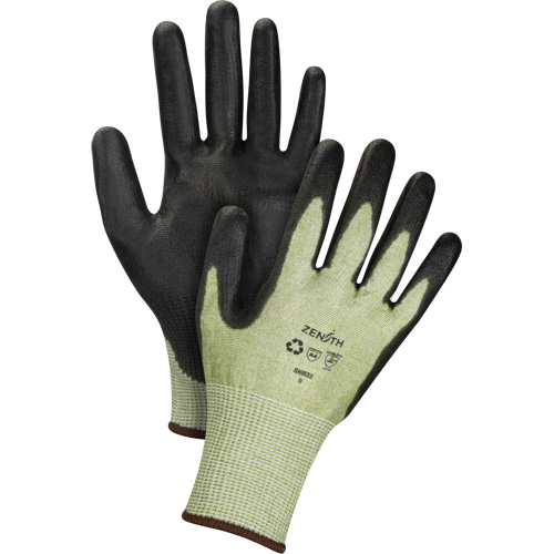 Gants &eacute;lastiques &eacute;cologiques sans coutures r&eacute;sistants &agrave; la coupe, Taille 10, Calibre 13, Rev&ecirc;tement Polyur&eacute;thane, Enveloppe en PEHP/rPET, ASTM ANSI niveau A4 FMT Sales Ltd
