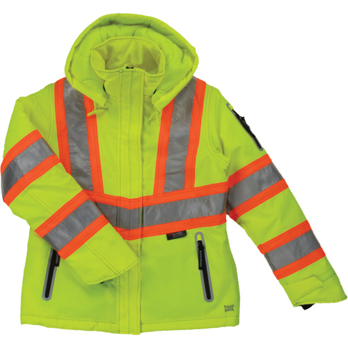 Womens Insulated Flex Safety Jacket, Polyester, High Visibility Lime-Yellow, X-Large FMT Sales Ltd
