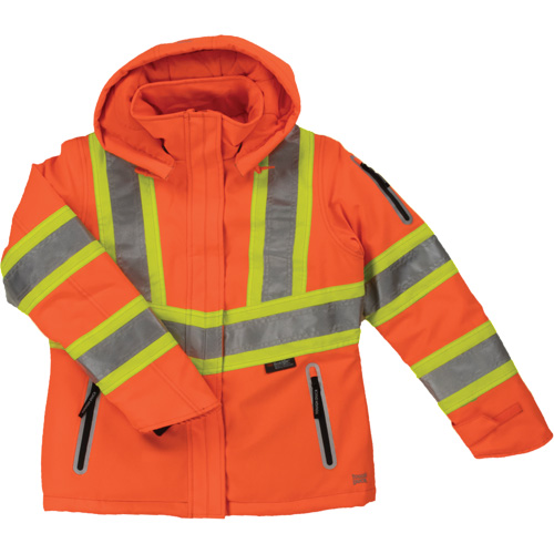 Womens Insulated Flex Safety Jacket, Polyester, High Visibility Orange, 2X-Large FMT Sales Ltd