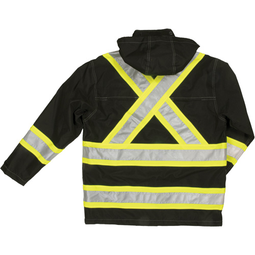Manteau de s&eacute;curit&eacute; imperm&eacute;able en tissu ind&eacute;chirable Ripstop, Polyester, Grand, Noir FMT Sales Ltd