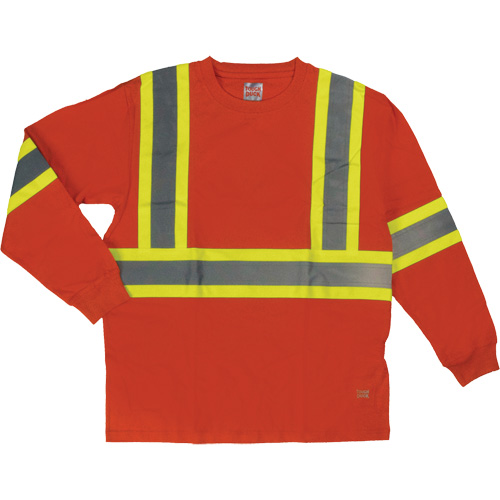 T-shirt de s&eacute;curit&eacute; &agrave; manches longues, Coton, T-petit, Orange haute visibilit&eacute; FMT Sales Ltd