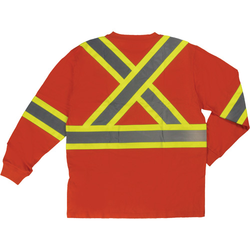 T-shirt de s&eacute;curit&eacute; &agrave; manches longues, Coton, T-petit, Orange haute visibilit&eacute; FMT Sales Ltd